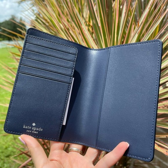 Kate Spad Passport Holder Blue Multi - Picture 2 of 4